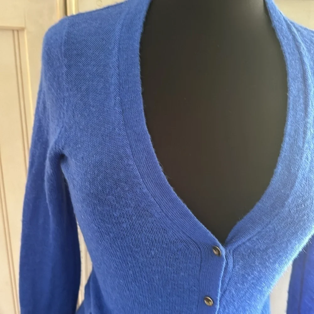 J Crew Twee Italian Spun Alpaca Blend Blue Cardigan‎